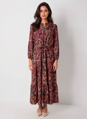 Rochie lungă mâneci lungi mâneci lungi negru RUE DES ABBESSES femeie
