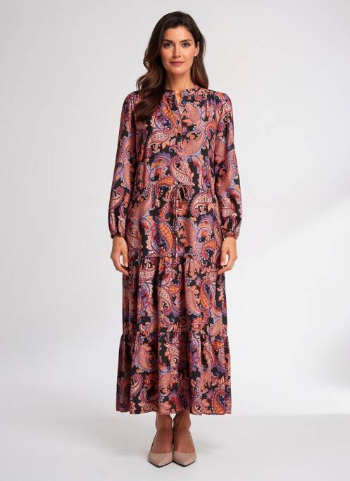 Rochie lungă mâneci lungi mâneci lungi roz RUE DES ABBESSES femme