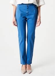 Pantalon slim elasticitate mărime normală albastru C'EST BEAU LA VIE femme