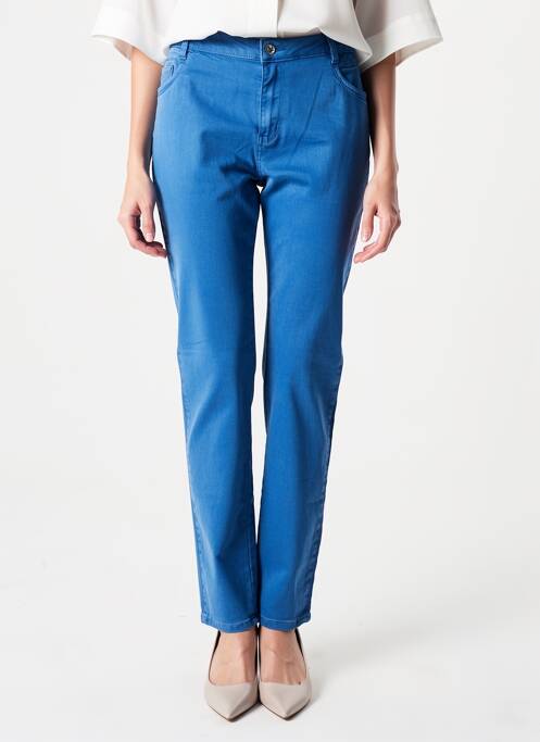 Pantalon slim elasticitate mărime normală albastru C'EST BEAU LA VIE femme