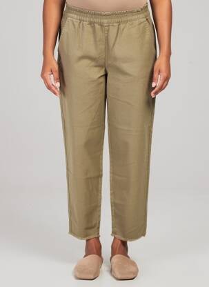 Pantalon chino mărime normală mărime normală verde PIECES femeie