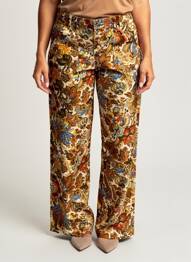 Pantalon drept elasticitate talie înaltă bej ORFEO femme