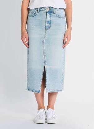 Fustă midi elasticitate albastru VERO MODA femeie