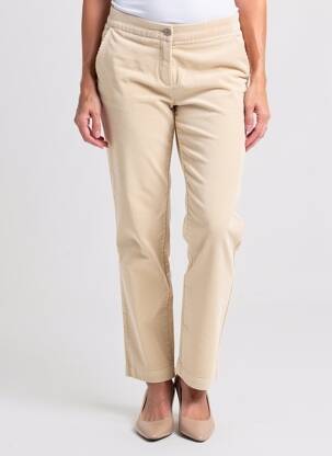 Pantalon chino închidere cu fermoar sub clapetă cu nasturi mărime normală bej ESPRIT DE LA MER femeie