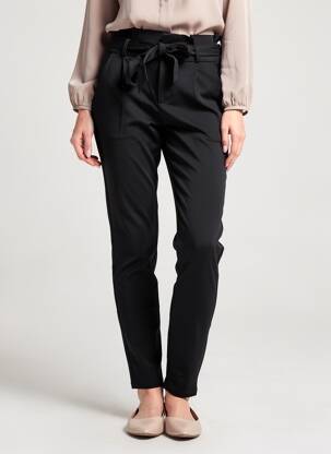 Pantalon slim talie elastică mărime normală negru VERO MODA femeie