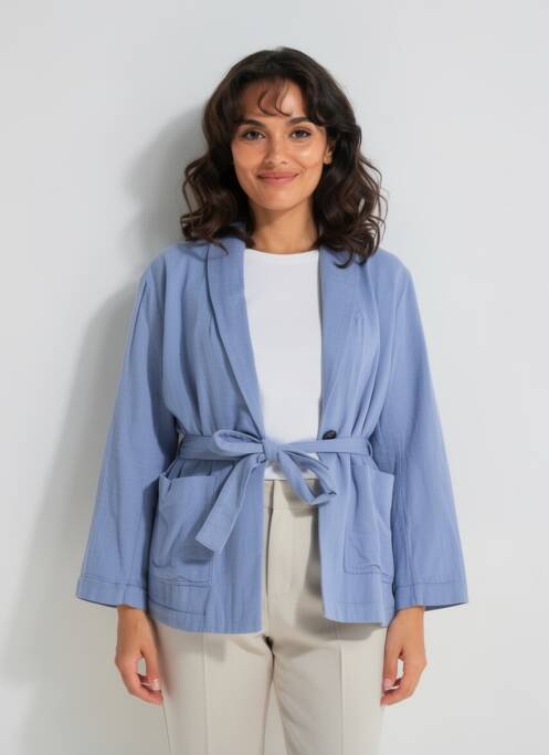 Jachete kimono mâneci lungi albastru XIRENA femme