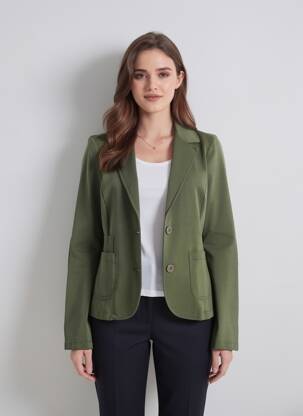 Jachete casual guler de bluză verde LACOMY femeie