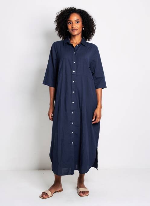 Rochie lungă mâneci 3/4 albastru PALME femme