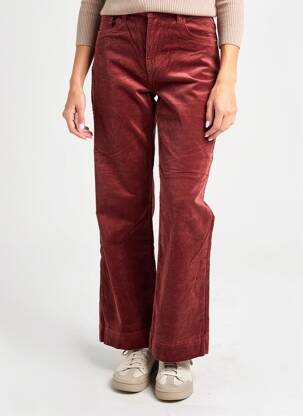 Pantalon drept elasticitate mărime normală roșu KAROSTAR femeie