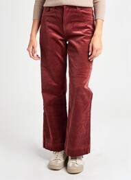 Pantalon drept elasticitate mărime normală roșu KAROSTAR femme