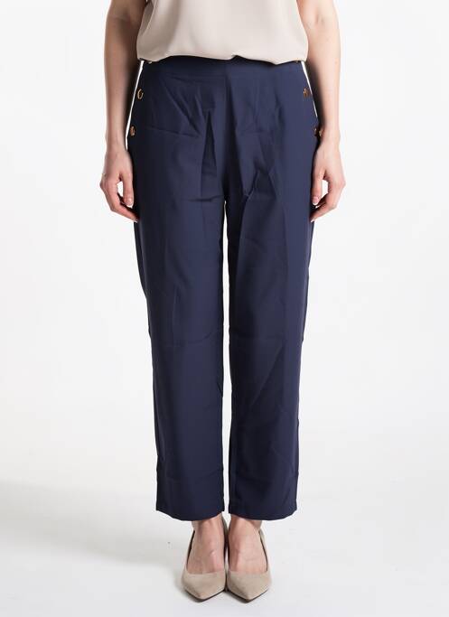 Pantalon drept elasticitate mărime normală albastru CHRISTY femme