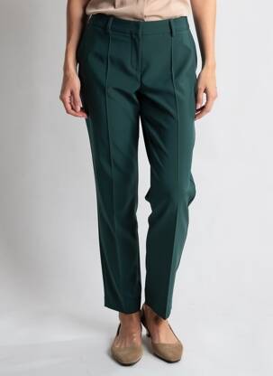 Pantalon 7/8 închidere cu fermoar sub clapetă cu cârlig verde SUZA femeie