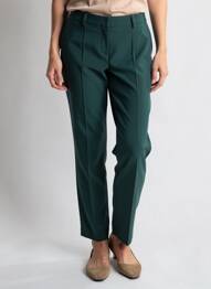 Pantalon 7/8 închidere cu fermoar sub clapetă cu cârlig verde SUZA femme