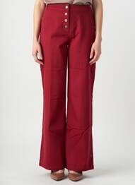 Pantalon evazat croială evazată roșu LA FIANCÉE femme