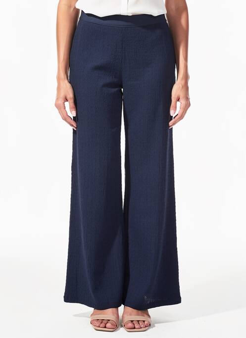 Pantalon evazat talie elastică albastru MORE & MORE femme