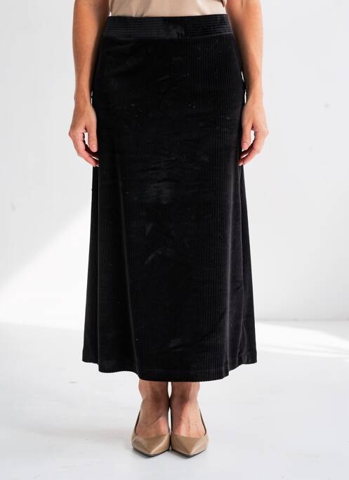 Fustă lungă croială dreaptă negru MORE & MORE femme