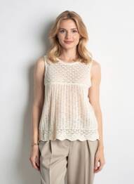 Top fără mâneci fără mâneci bej MORE & MORE femme