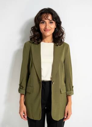 Sacou buzunare verde SUZA femeie
