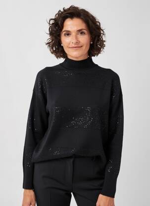 Pulover elasticitate mâneci lungi negru GERRY WEBER femeie