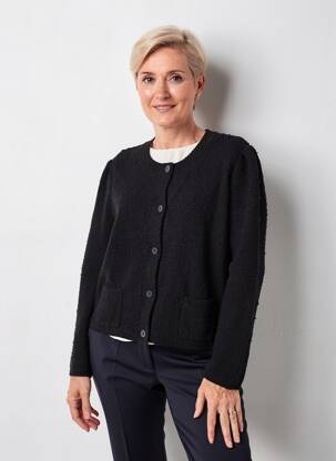Vestă cu mâneci lungi guler rotund negru GERRY WEBER femeie