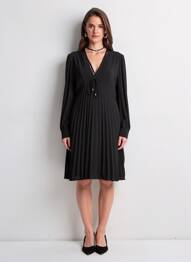 Rochie midi mâneci lungi mâneci lungi negru LUI JO femme