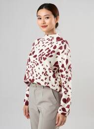 Pulover elasticitate mâneci lungi bej TAIFUN femme