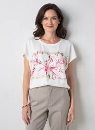 Tricou elasticitate mâneci scurte bej GERRY WEBER femme