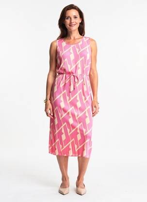 Rochie midi imprimeu fantezie fără mâneci roz GERRY WEBER femeie