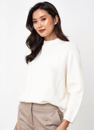 Pulover elasticitate mâneci lungi bej GERRY WEBER femeie