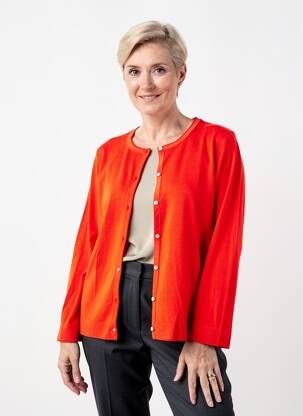 Vestă cu mâneci lungi guler rotund portocalie GERRY WEBER femeie