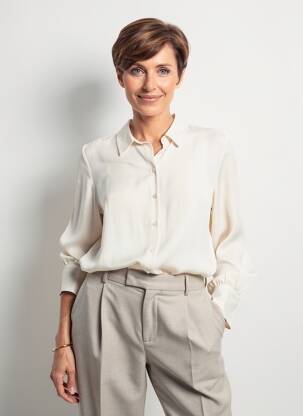 Cămașă țesătură crep mâneci lungi bej GERRY WEBER femeie