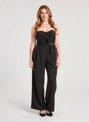 Salopetă-pantalon închidere cu fermoar la spate fără mâneci negru KOCCA femeie