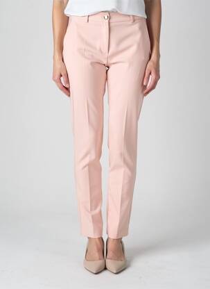 Pantalon slim țesătură poplin mărime normală roz KOCCA femeie