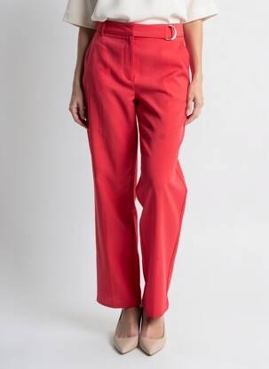 Pantalon drept țesătură poplin mărime normală roșu LIU JO femeie