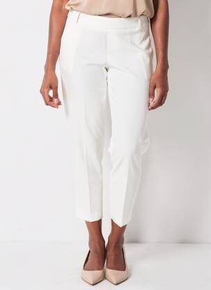Pantalon 7/8 elasticitate mărime normală alb KOCCA femeie