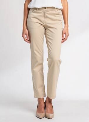 Pantalon slim țesătură poplin mărime normală bej ANANKE femeie