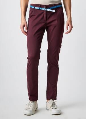 Pantalon chino țesătură poplin mărime normală roșu VOODOO femeie