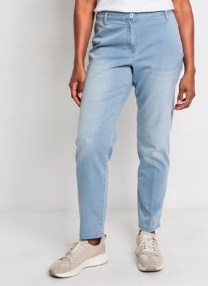 Pantalon slim țesătură poplin mărime normală albastru BETTY BARCLAY femeie