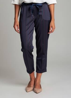 Pantalon 7/8 elasticitate talie joasă albastru VOODOO femeie