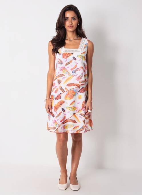 Rochie scurtă fără mâneci fără mâneci portocaliu AURA BY FIGURE LIBRE femme