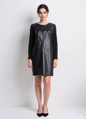 Rochie scurtă mâneci lungi mâneci lungi negru VOODOO femeie
