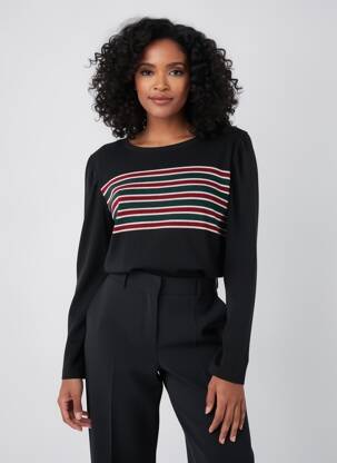 Pulover croială cambrată mâneci lungi negru VOODOO femeie