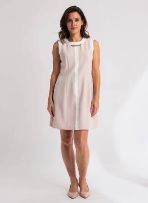 Rochie scurtă fără mâneci fără mâneci bej JUMFIL femeie