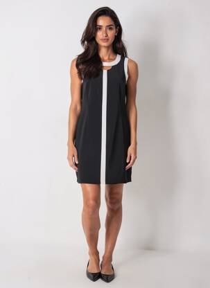 Rochie scurtă fără mâneci fără mâneci negru JUMFIL femeie