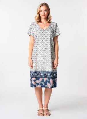 Rochie midi țesătură crep mâneci scurte alb JUMFIL femeie