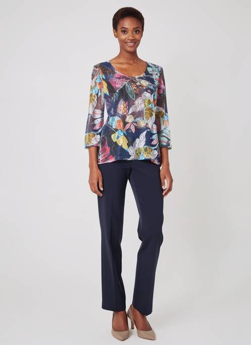 Top elasticitate mâneci 3/4 albastru JUMFIL femme