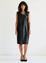 Rochie midi fără mâneci fără mâneci negru JUMFIL femme