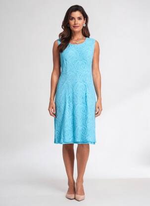 Rochie midi fără mâneci fără mâneci albastru JUMFIL femeie