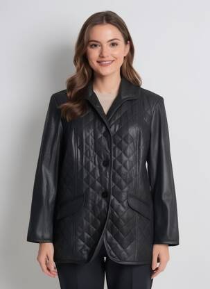 Jachete casual guler tip costum negru JUMFIL femeie