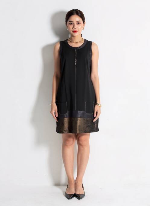 Rochie midi fără mâneci fără mâneci negru JUMFIL femme